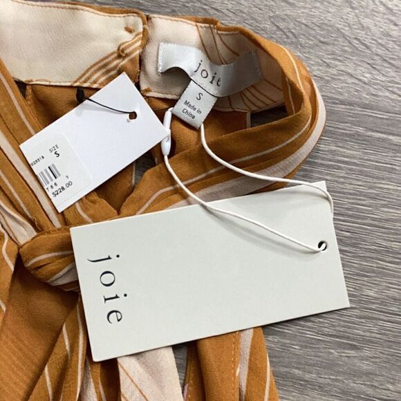 New. JOIE silk stripe halter top. Small. Retails $228 - Picture 9 of 9